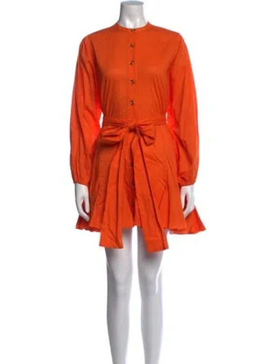 Pre-owned Rhode Mini Dress In Orange