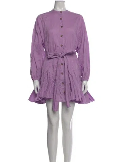 Pre-owned Rhode Mini Dress In Purple