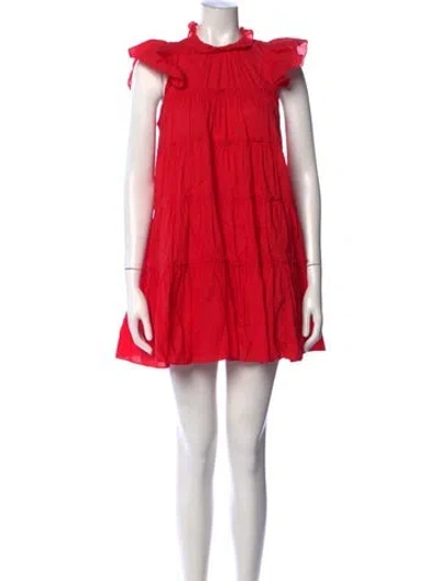 Pre-owned Rhode Mini Dress In Red