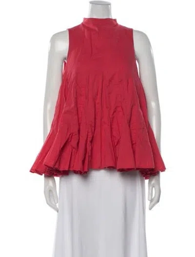 Pre-owned Rhode Mock Neck Sleeveless Top In Pink