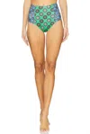 Rhode Navya Bikini Bottom In Blue Gem Bloom In Multi