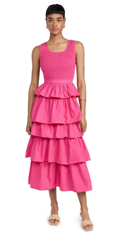 Rhode Nia Dress Hot Pink