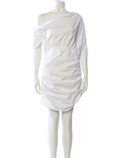 Pre-owned Rhode One-shoulder Mini Dress In White