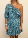 Rhode Ozzie Dress In Aqua Lotus In Multi