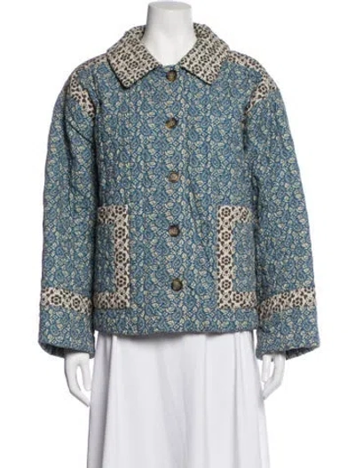 Pre-owned Rhode Paisley Print Jacket In Blue