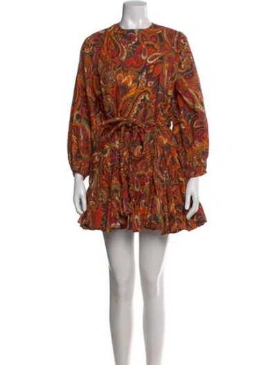 Pre-owned Rhode Paisley Print Mini Dress In Multi
