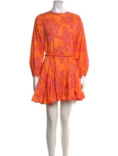 Pre-owned Rhode Paisley Print Mini Dress In Orange