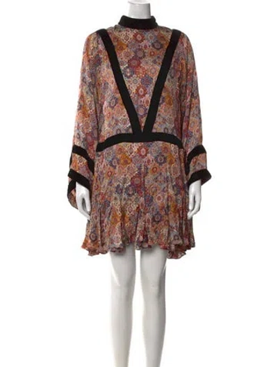 Pre-owned Rhode Paisley Print Mini Dress In Yellow