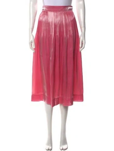 Pre-owned Rhode Patterned Midi Length Skirt In Pink