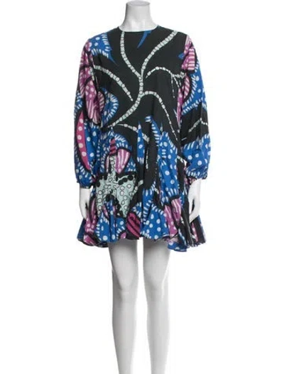 Pre-owned Rhode Patterned Mini Dress In Grey