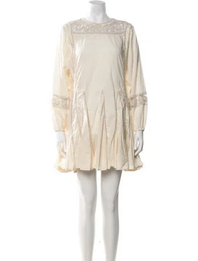 Pre-owned Rhode Patterned Mini Dress In Neutrals