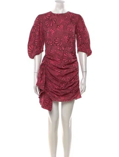 Pre-owned Rhode Patterned Mini Dress In Pink