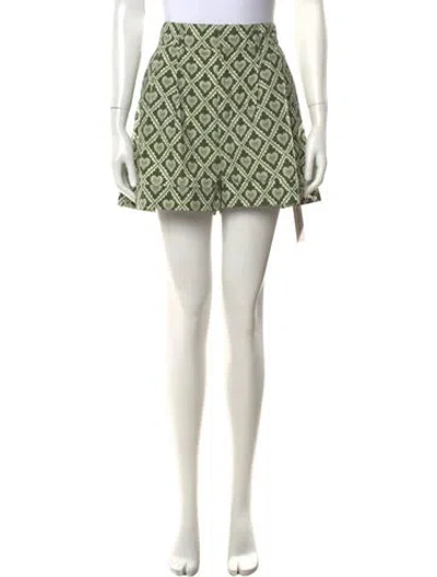 Pre-owned Rhode Patterned Mini Shorts In Green