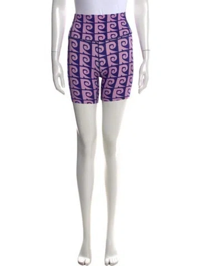 Pre-owned Rhode Patterned Mini Shorts In Purple