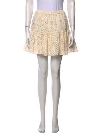 Pre-owned Rhode Patterned Mini Skirt In Neutral