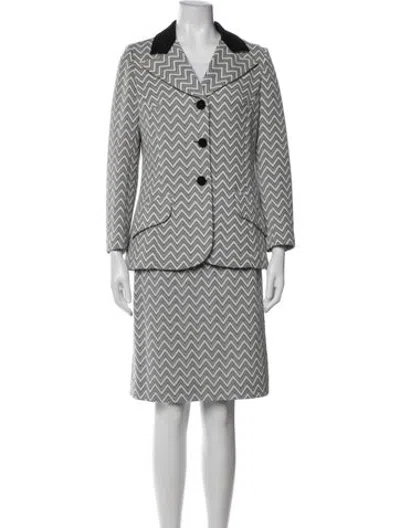 Pre-owned Rhode Patterned Skirt Suit In Silver