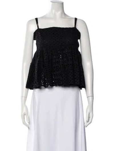 Pre-owned Rhode Patterned Square Neckline Top In Black