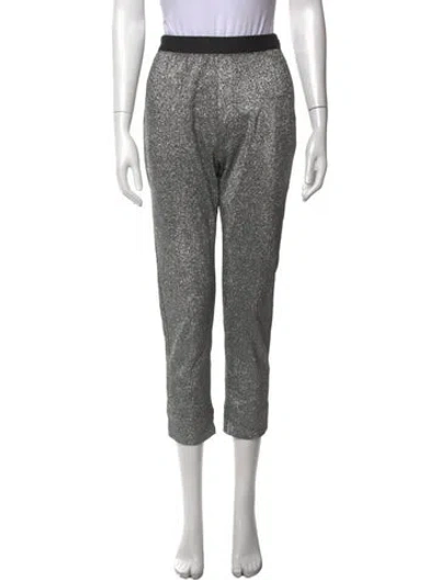 Pre-owned Rhode Patterned Straight Leg Pants In Grey/silver