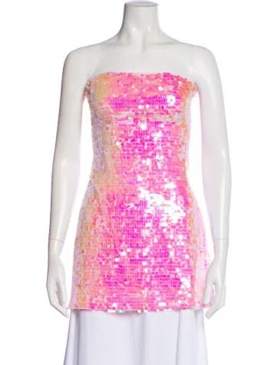 Pre-owned Rhode Patterned Strapless Top W/ Tags In Pink