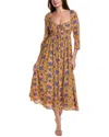 Rhode Phoenix Midi Dress In Yellow
