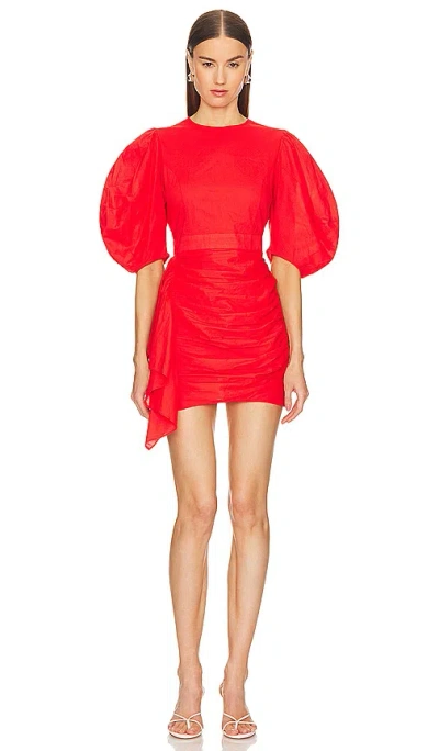 Rhode Pia Dress In 辣椒红
