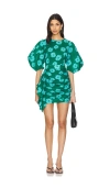 Rhode Pia Mini Dress In Forest Bombay Bloom Mini