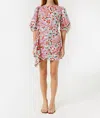 Rhode Pia Floral Print Cotton Mini Dress In White