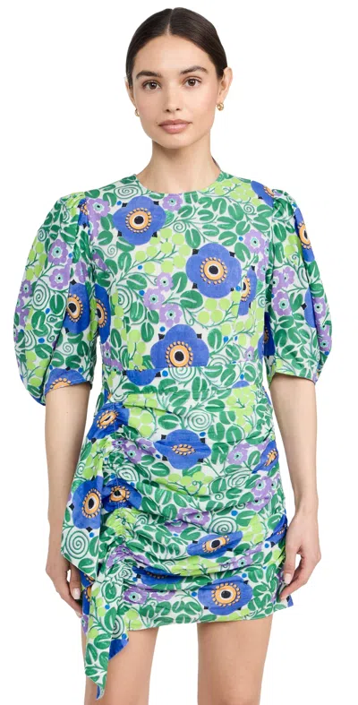 Rhode Pia Dress Wisteria Aura Blossom In Blue
