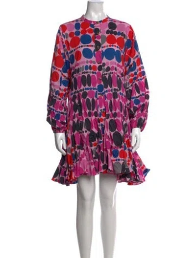 Pre-owned Rhode Polka Dot Print Mini Dress In Pink