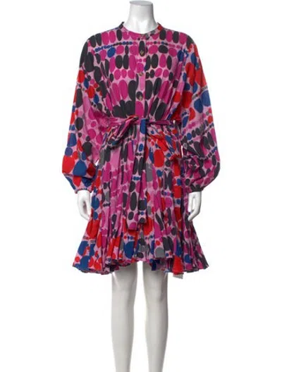Pre-owned Rhode Polka Dot Print Mini Dress In Pink