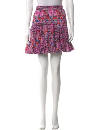 Pre-owned Rhode Polka Dot Print Mini Skirt In Purple