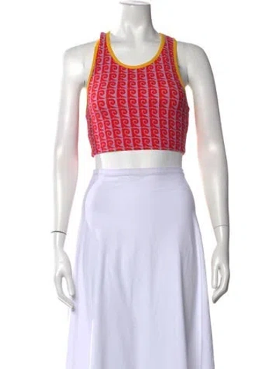 Pre-owned Rhode Printed Crew Neck Crop Top In Multi