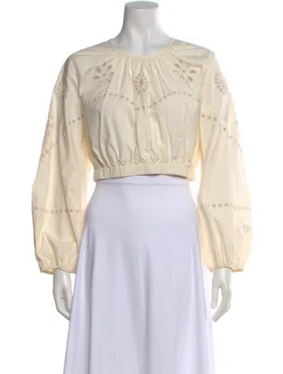 Pre-owned Rhode Printed Crew Neck Crop Top In Neutral