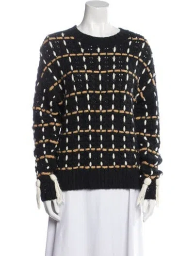 Pre-owned Rhode Printed Crew Neck Sweater In Black