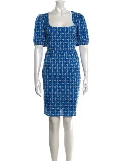 Pre-owned Rhode Printed Knee-length Dress In Blue