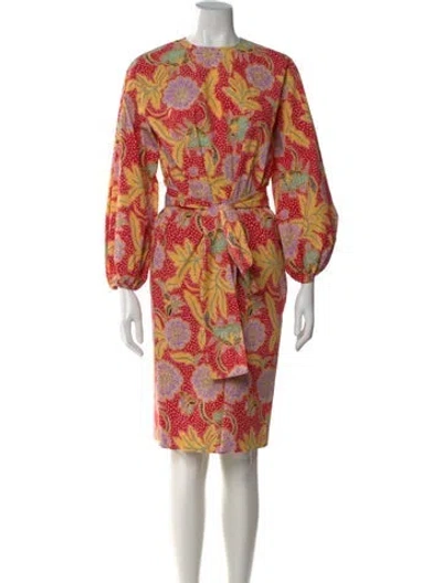 Pre-owned Rhode Printed Knee-length Dress In Multi