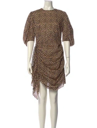 Pre-owned Rhode Printed Knee-length Dress In Neutral