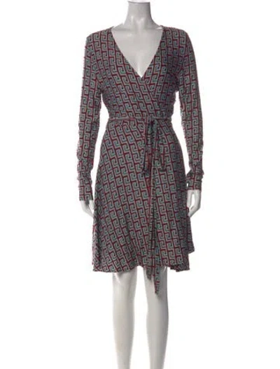 Pre-owned Rhode Printed Knee-length Dress In Red