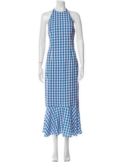 Pre-owned Rhode Printed Long Dress In Multi