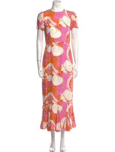 Pre-owned Rhode Printed Long Dress W/ Tags In Multi