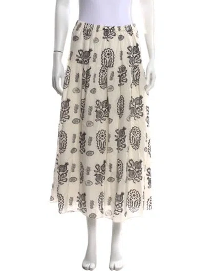 Pre-owned Rhode Printed Long Skirt In White