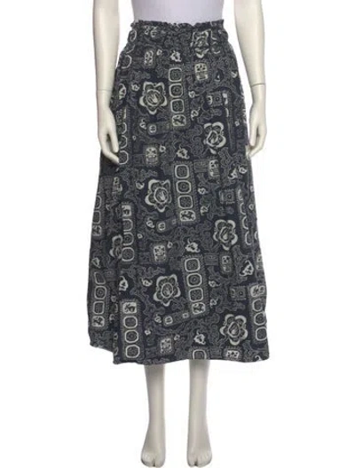 Pre-owned Rhode Printed Midi Length Skirt In Black