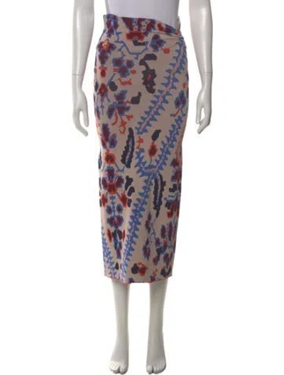 Pre-owned Rhode Printed Midi Length Skirt In Neutral