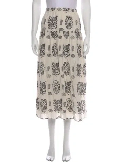 Pre-owned Rhode Printed Midi Length Skirt In Neutral