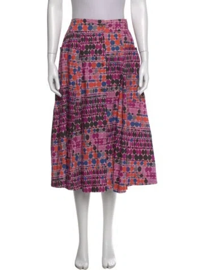 Pre-owned Rhode Printed Midi Length Skirt In Purple