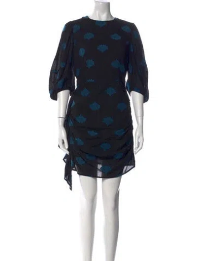 Pre-owned Rhode Printed Mini Dress In Black