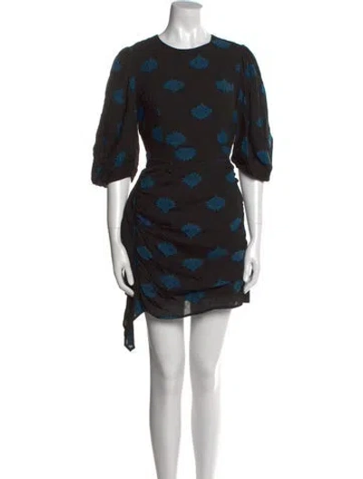Pre-owned Rhode Printed Mini Dress In Black