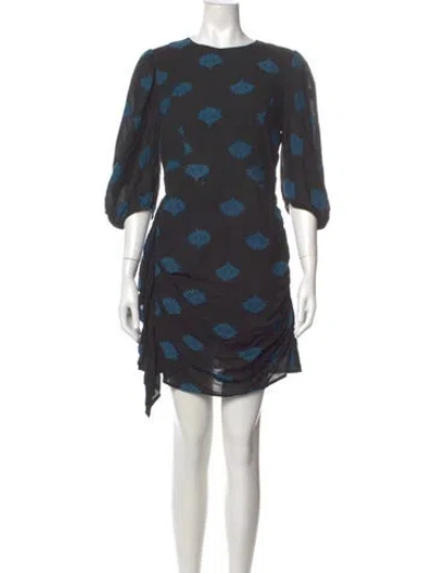 Pre-owned Rhode Printed Mini Dress In Black