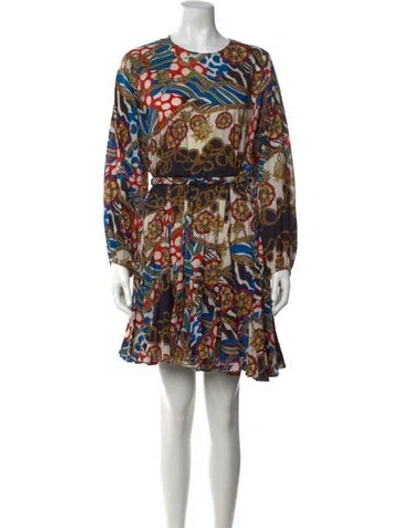 Pre-owned Rhode Printed Mini Dress In Black