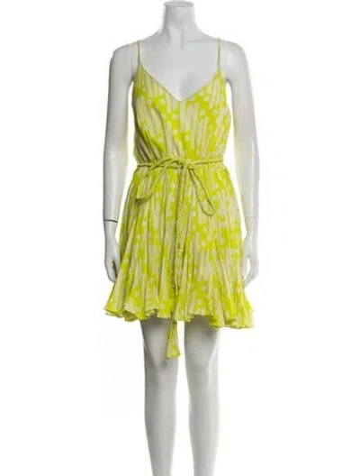 Pre-owned Rhode Printed Mini Dress In Blue